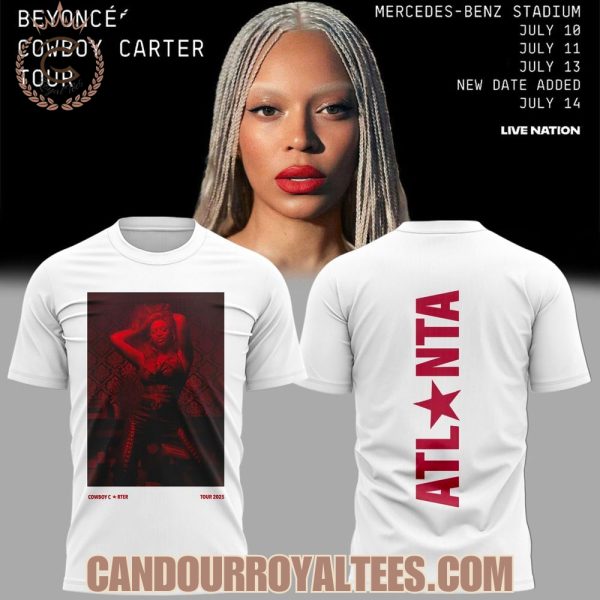 Beyonce x Atlanta Cowboy Carter Tour 2025 White Tshirt, Hoodie