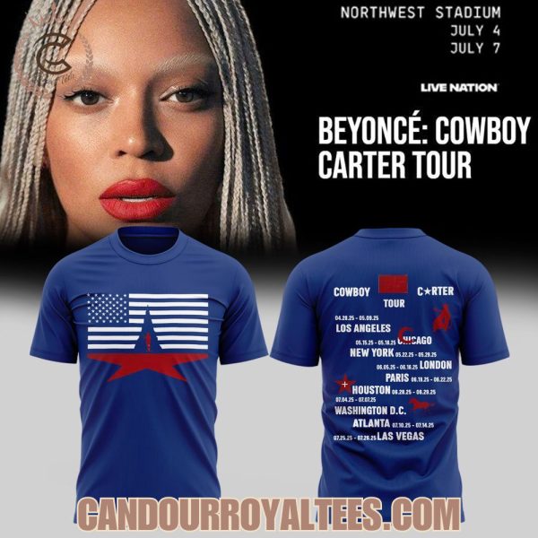 Beyonce x Washington DC Cowboy Carter Tour Blue Tshirt, Hoodie