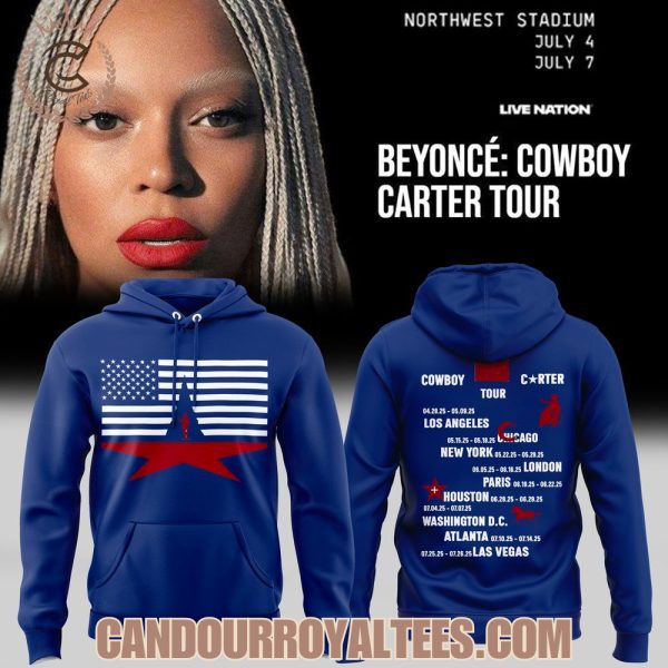Beyonce x Washington DC Cowboy Carter Tour Blue Tshirt, Hoodie