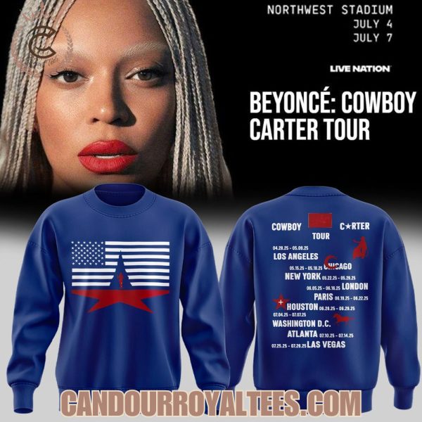 Beyonce x Washington DC Cowboy Carter Tour Blue Tshirt, Hoodie