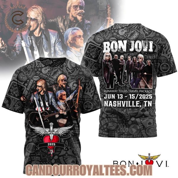 Bon Jovi Runaway Tour Travel Package Tshirt