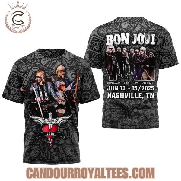Bon Jovi Runaway Tour Travel Package Tshirt