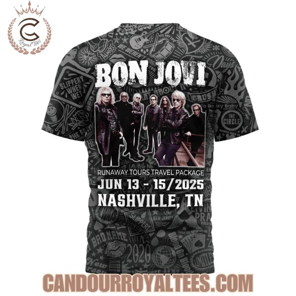 Bon Jovi Runaway Tour Travel Package Tshirt