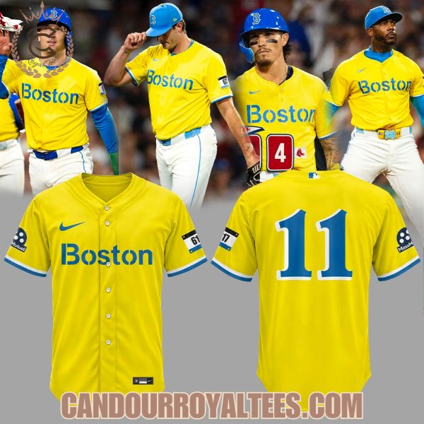 Boston Red Sox Gold/Light Blue City Connect Jersey