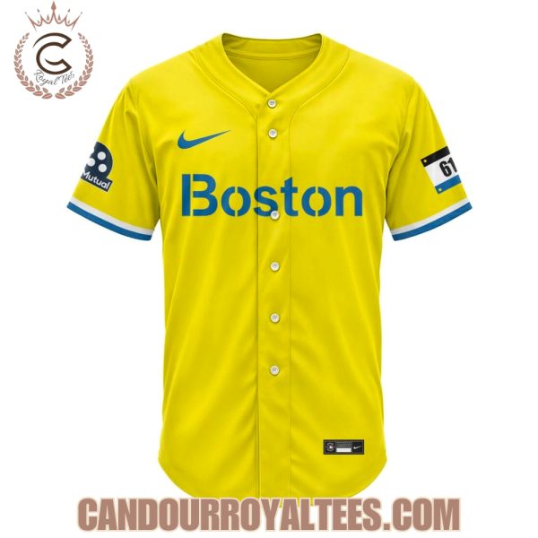 Boston Red Sox Gold/Light Blue City Connect Jersey