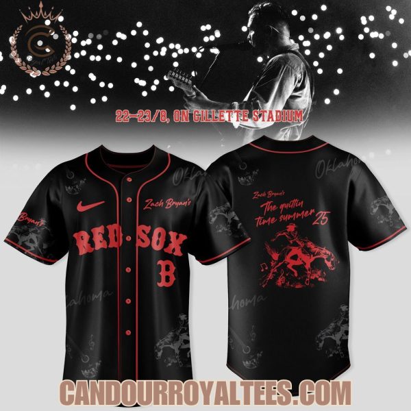 Boston Red Sox x Zach Bryan – The Quittin’ Time Tour 2025 Baseball Jersey