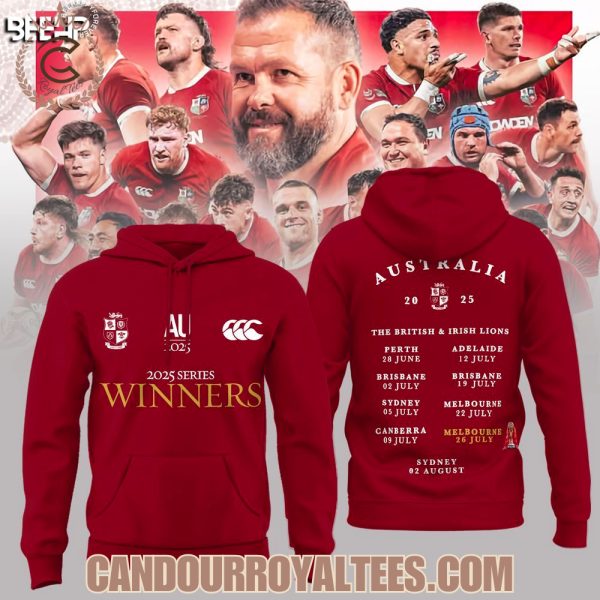 British Irish Lions 2025 Series Winners Australia Hoodie