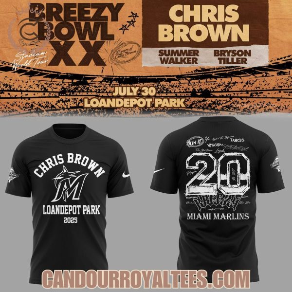 Chris Brown x Miami Marlins Loandepot Park 2025 Tshirt, Hoodie
