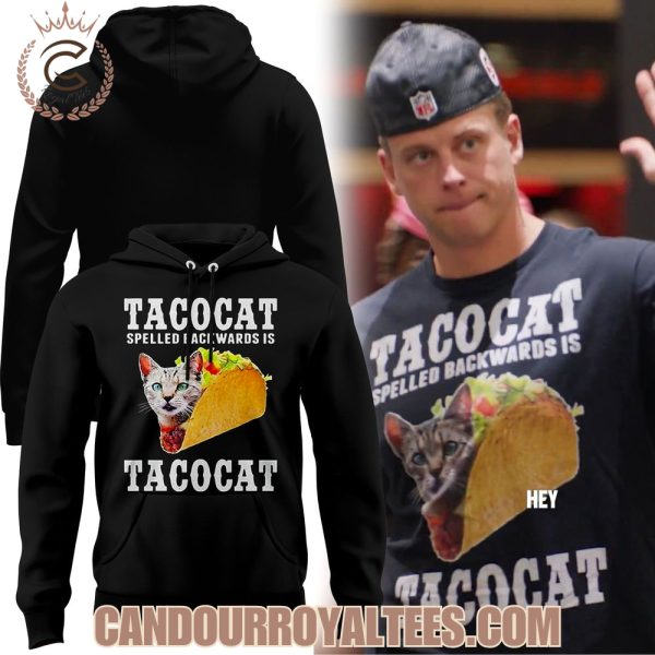 Cincinnati Bengals Joe Burrow Tacocat Spelled Backwards Is Tacocat T-Shirt