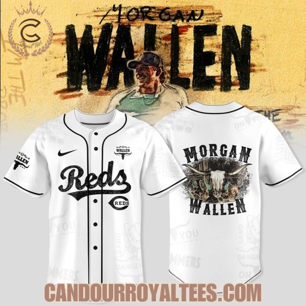 Cincinnati Reds x Wallen Morgan tour Merch 2025 Jersey