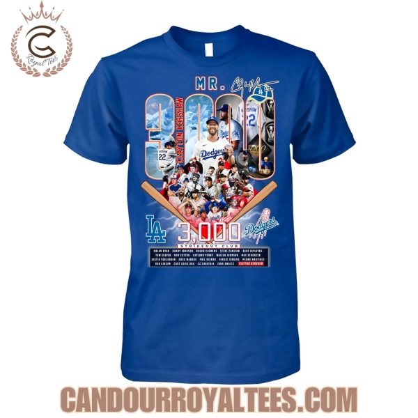 Clayton Kershaw on joining the 3,000 Strikeout Club T-Shirt