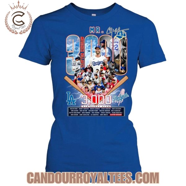 Clayton Kershaw on joining the 3,000 Strikeout Club T-Shirt