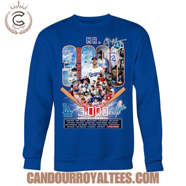 Clayton Kershaw on joining the 3,000 Strikeout Club T-Shirt