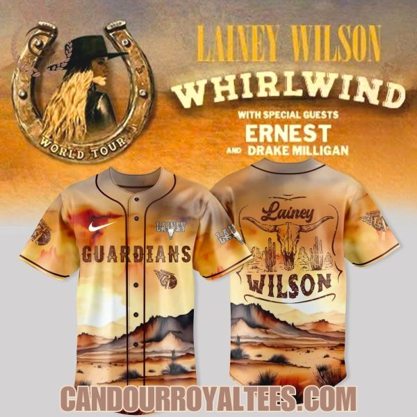 Cleveland Guardians x Lainey Wilson Whirlwind World Tour 2025 Baseball Jersey