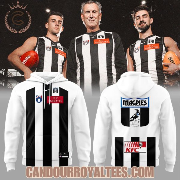 Collingwood Magpies 2025 Retro Guernsey Hoodie