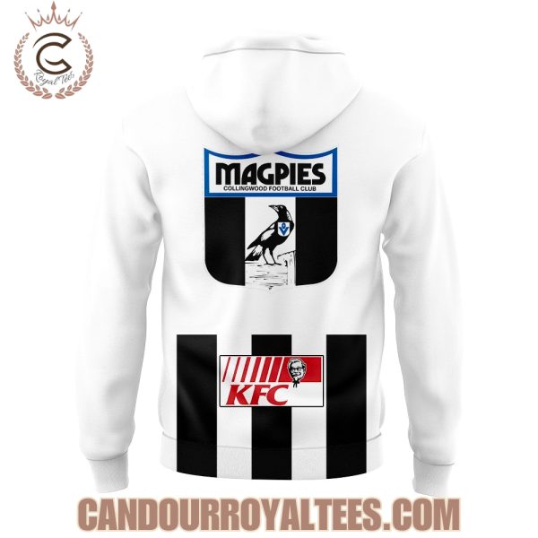 Collingwood Magpies 2025 Retro Guernsey Hoodie