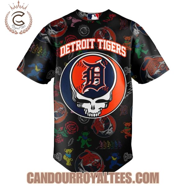 Detroit Tigers Grateful Dead Night Black Jersey