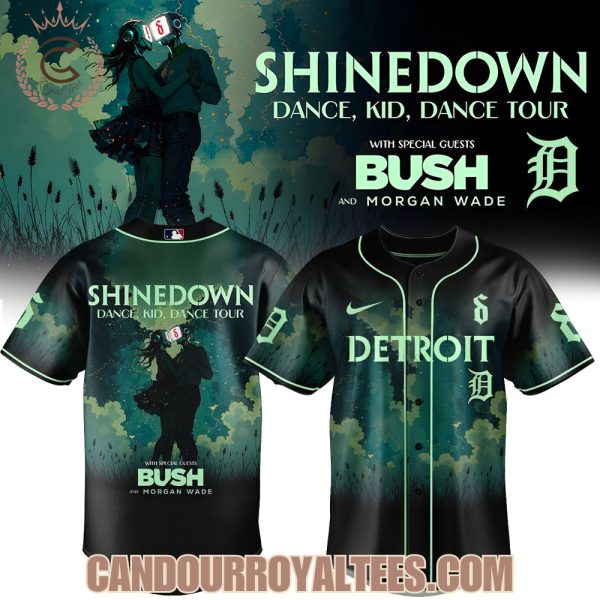 Detroit Tigers x Shinedown Dance, Kid, Dance Tour Merch 2025 Baseball Jersey
