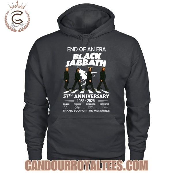 End Of An Era Black Sabbath 57th Anniversary 1968-2025 Thank You For The Memories T-Shirt