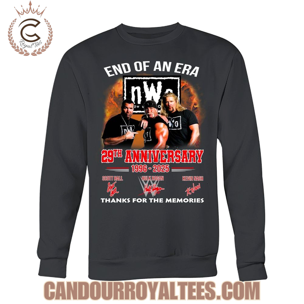 End Of An Era nWo 29th Anniversary 1996-2025 Thanks For The Memories T-Shirt End Of An Era nWo 29th Anniversary 1996-2025 Thanks For The Memories T-Shirt