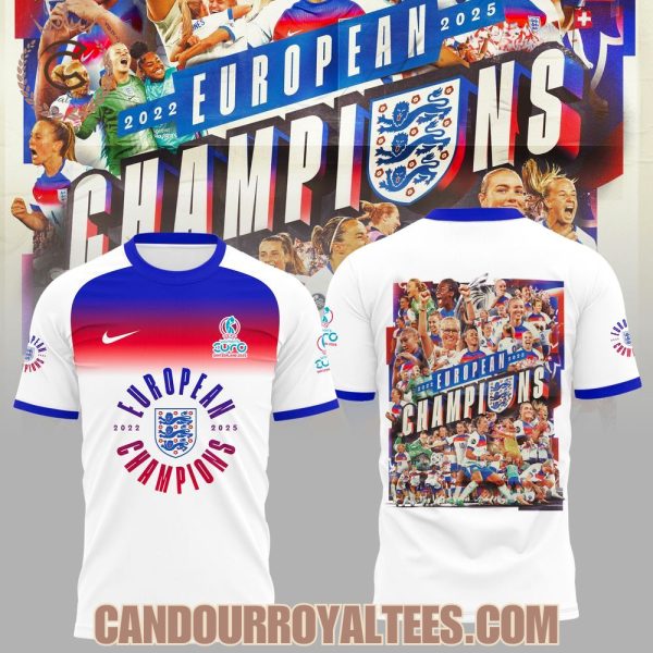 England Football Team Champions of the UEFA Women’s EURO 2025 Tshirt, Hoodie