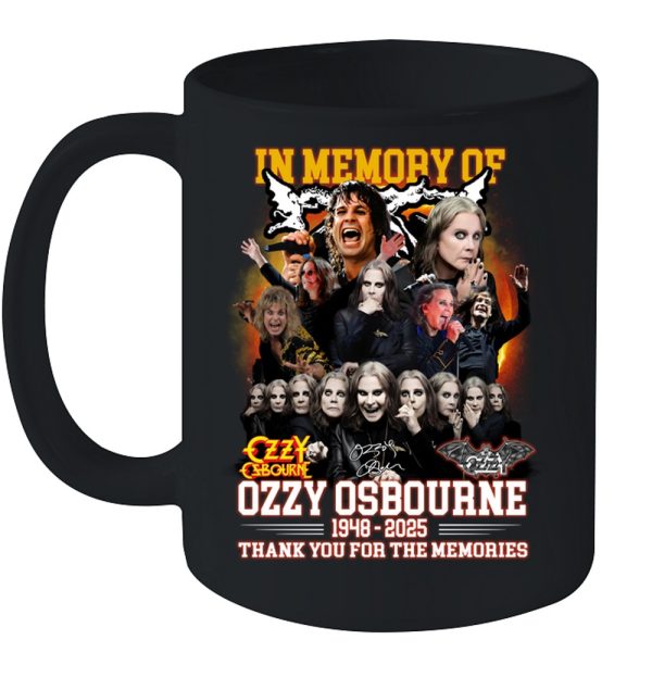 Inmemory Of Ozzy Osbourne 1948 – 2025 Thank You For The Memories T-Shirt