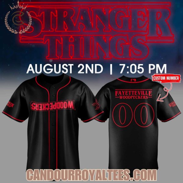 Fayetteville Woodpeckers Stranger Things Night Jersey