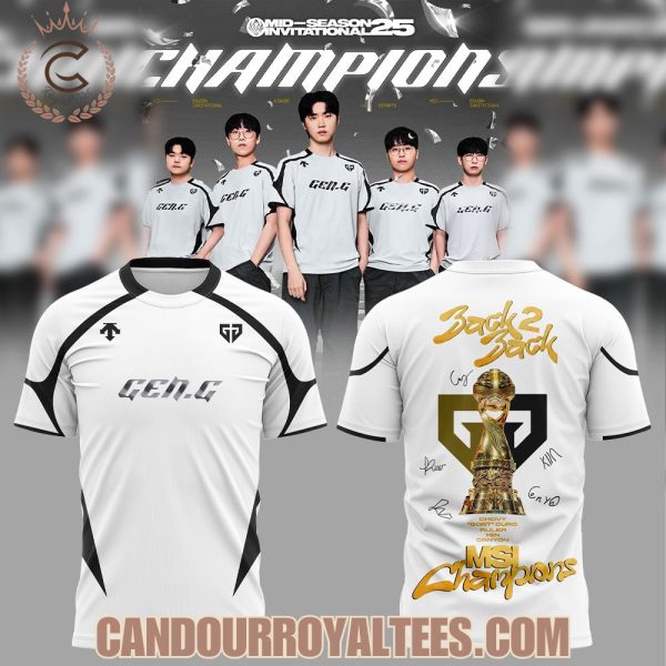 Gen.G Back To Back MSI Champions Tshirt, Hoodie