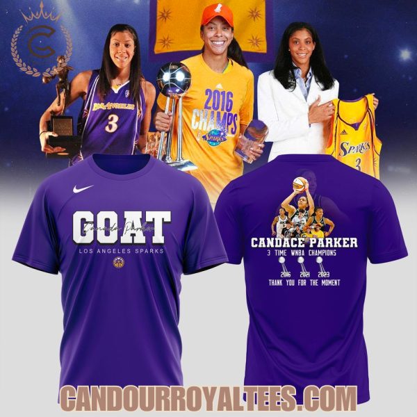 GOAT Candace Parker – Los Angeles Sparks 2025 Purple Tshirt, Hoodie
