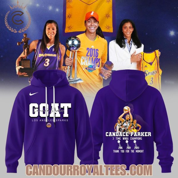 GOAT Candace Parker – Los Angeles Sparks 2025 Purple Tshirt, Hoodie