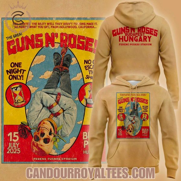 Guns N’ Roses Budapest Hungary Ferenc Puskas Stadium Tshirt, Hoodie