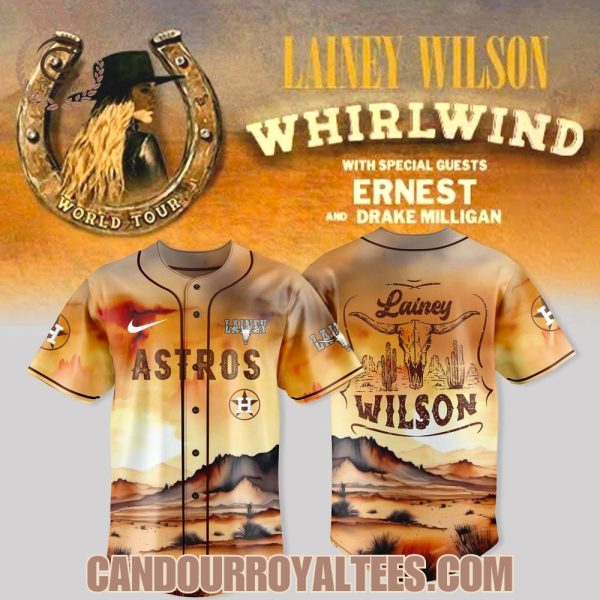 Houston Astros x Lainey Wilson Whirlwind World Tour 2025 Baseball Jersey