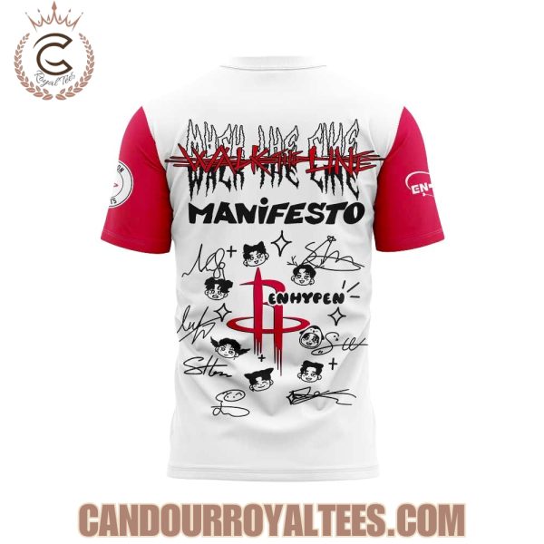 Houston Rockets x Enhypen Walk The Line 2025 Signature Tshirt, Hoodie