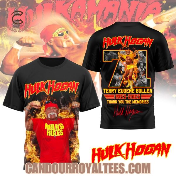 Hulk Hogan Terry Eugene Bollea 1953-2025 Thank You The Memories Tshirt, Hoodie