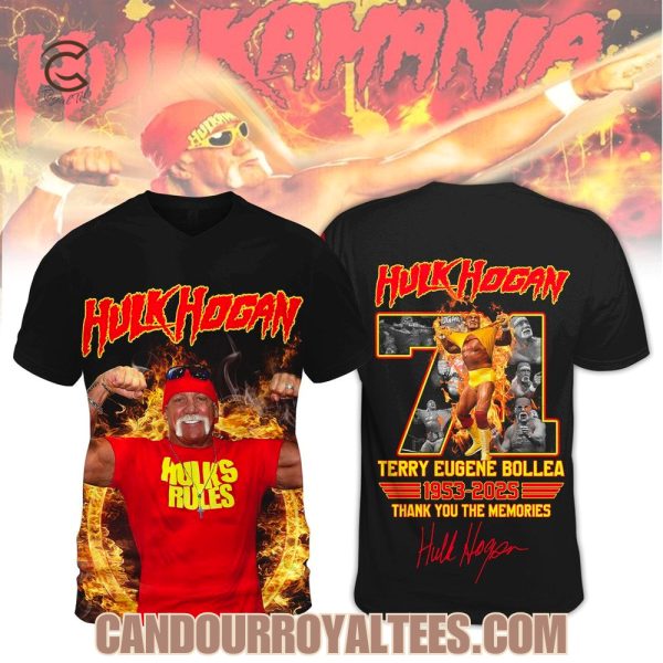 Hulk Hogan Terry Eugene Bollea 1953-2025 Thank You The Memories Tshirt, Hoodie