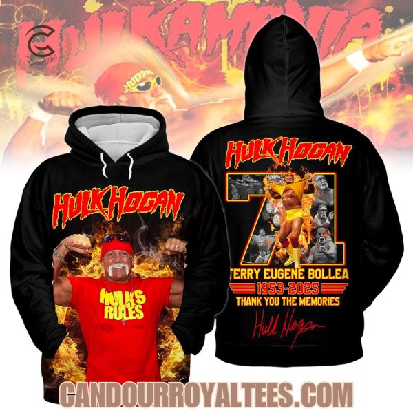 Hulk Hogan Terry Eugene Bollea 1953-2025 Thank You The Memories Tshirt, Hoodie