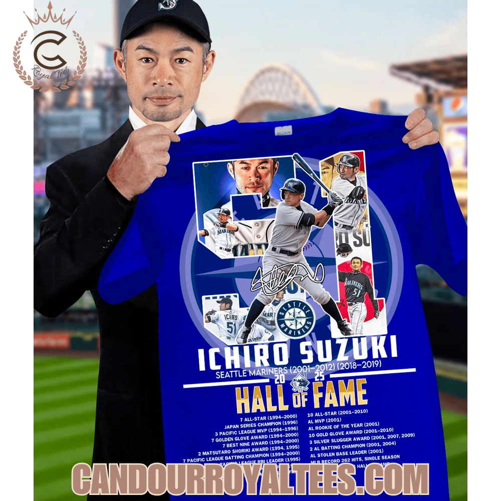 Ichiro Suzuki 2025 Hall Of Fame T-Shirt Ichiro Suzuki 2025 Hall Of Fame T-Shirt