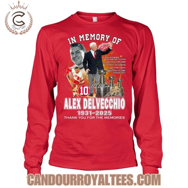 In Memory Of Alex Delvecchio 1931-2025 Thank You For The Memories T-Shirt