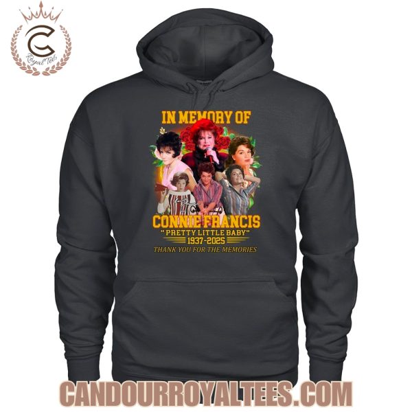 In Memory Of Connie Francis Pretty Little Baby 1937-2025 Thank You For The Memories T-Shirt