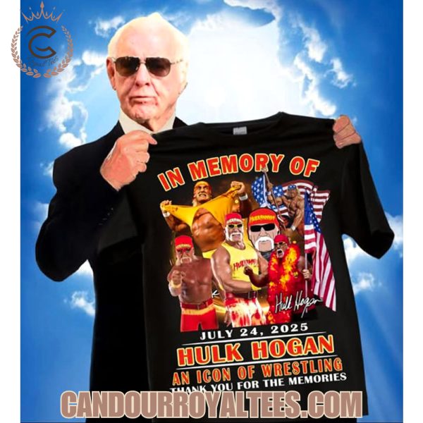 In Memory Of July 24, 2025 Hulk Hogan An Icon Of Wrestling Thank You For The Memories T-Shirt