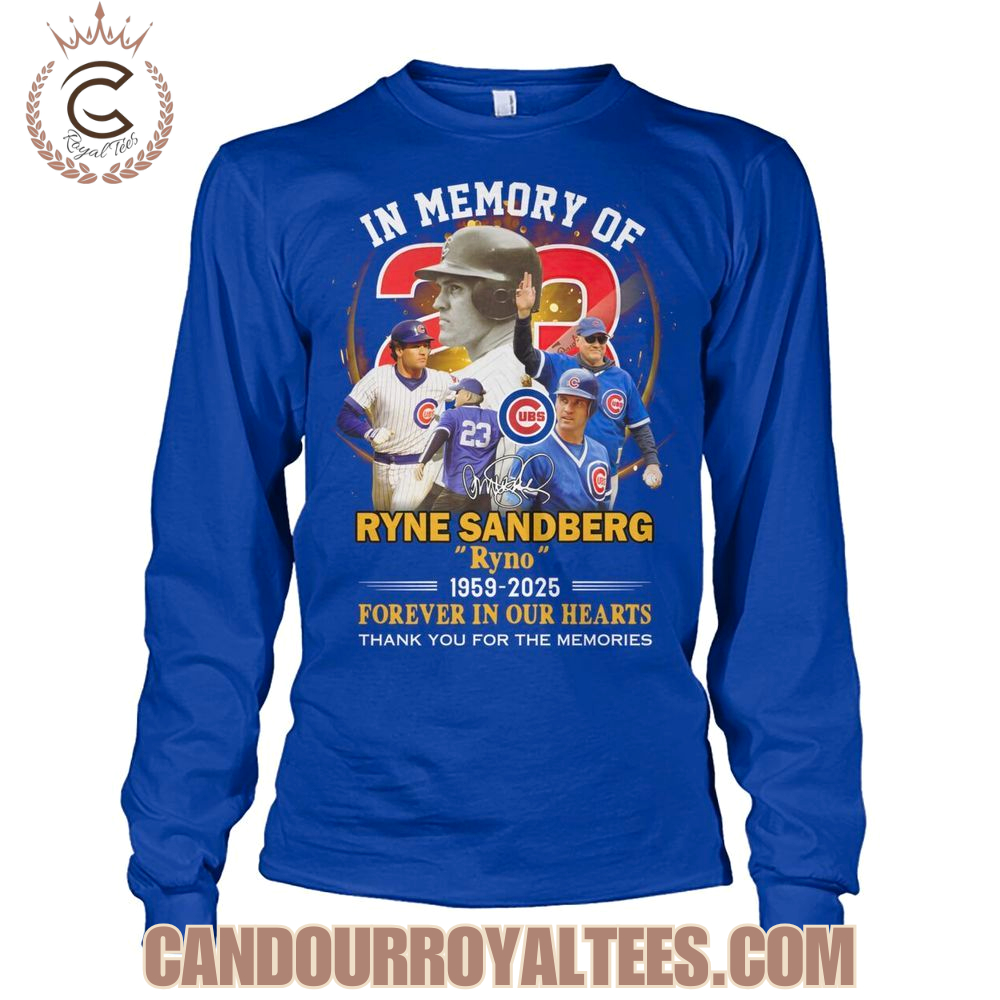 In Memory Of Ryne Sandberg 1959-2025 Forever In Our Hearts T-Shirt In Memory Of Ryne Sandberg 1959-2025 Forever In Our Hearts T-Shirt