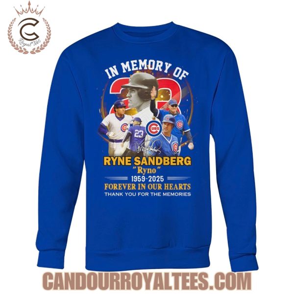 In Memory Of Ryne Sandberg 1959-2025 Forever In Our Hearts T-Shirt