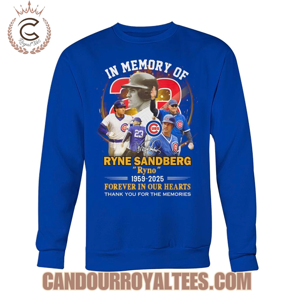 In Memory Of Ryne Sandberg 1959-2025 Forever In Our Hearts T-Shirt In Memory Of Ryne Sandberg 1959-2025 Forever In Our Hearts T-Shirt