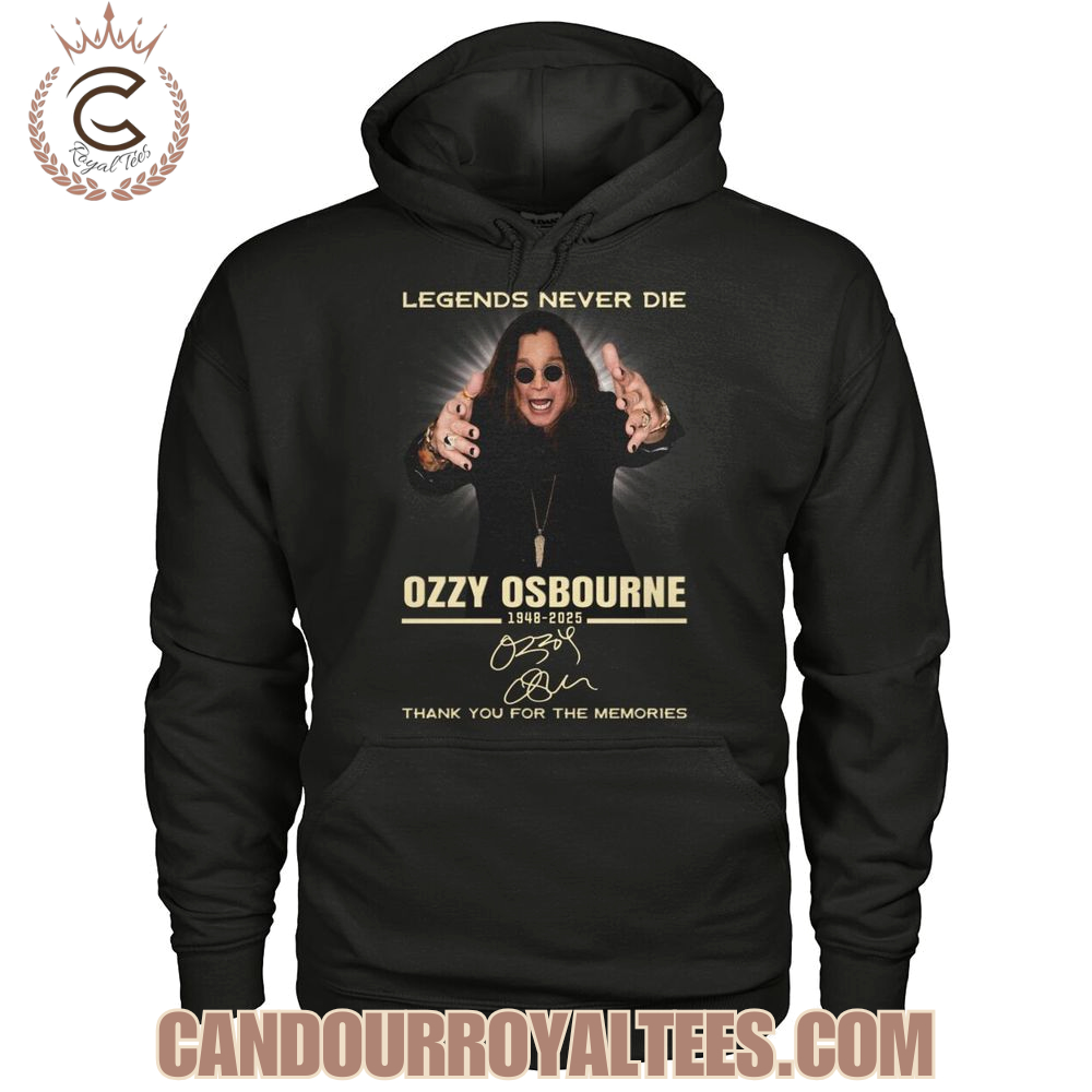Legends Never Die Ozzy Osbourne 1948-2025 Thank You For The Memories T-Shirt Legends Never Die Ozzy Osbourne 1948-2025 Thank You For The Memories T-Shirt