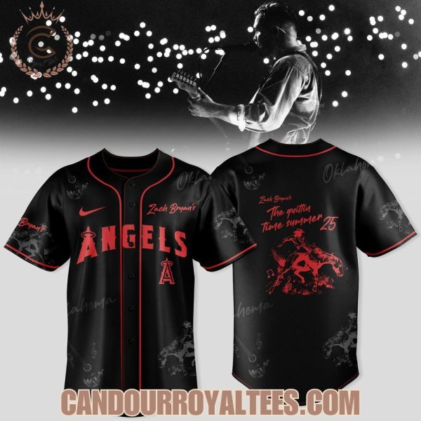Los Angeles Angels x Zach Bryan – The Quittin’ Time Tour 2025 Baseball Jersey