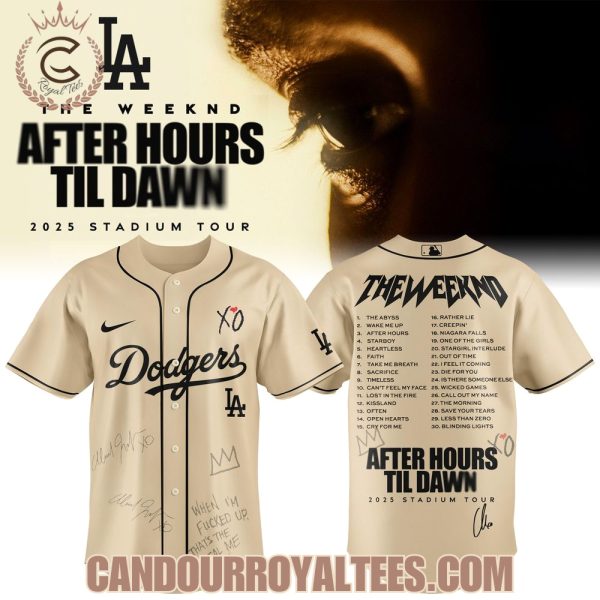 Los Angeles Dodgers x The Weeknd After Hours Til Dawn Jersey