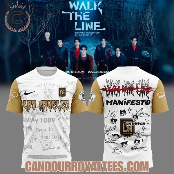 Los Angeles FC x Enhypen Walk The Line 2025 Signature Tshirt, Hoodie