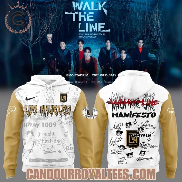 Los Angeles FC x Enhypen Walk The Line 2025 Signature Tshirt, Hoodie