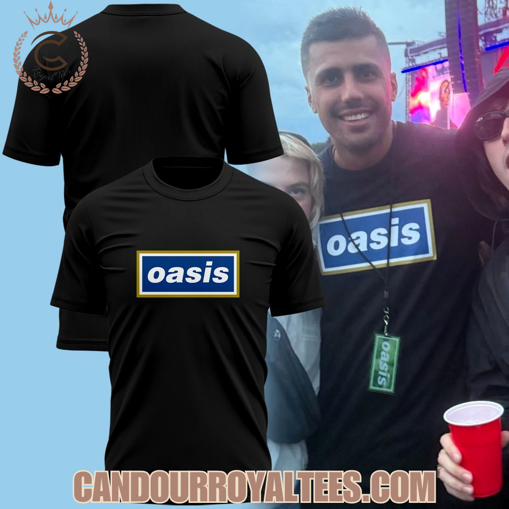 Manchester City's Rodri spotted in the iconic Oasis Gallagher Hill T-shirt Manchester City's Rodri spotted in the iconic Oasis Gallagher Hill T-shirt