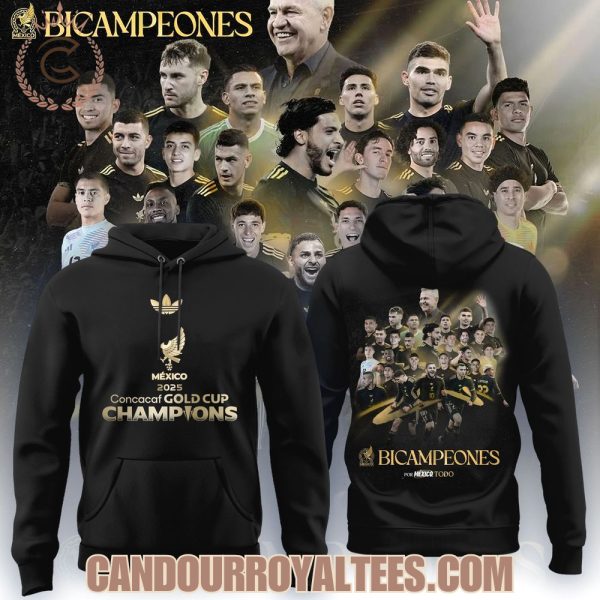 Mexico 2025 Concacaf Gold Cup Champions Bicampeones Tshirt, Hoodie